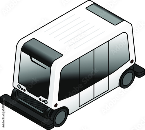 A driverless bus / shuttle.