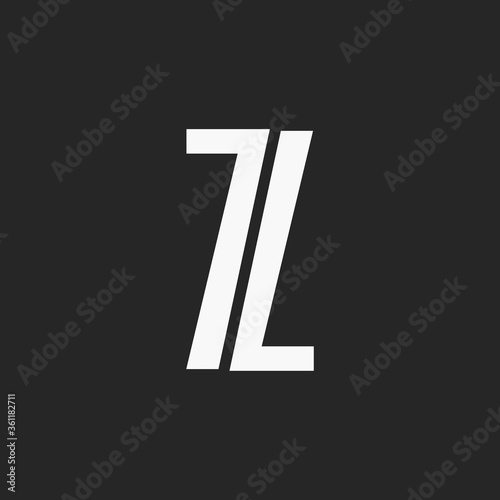 creative illustration of letters Z and L