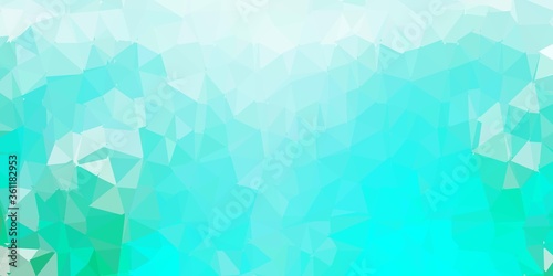Light green vector abstract triangle backdrop.