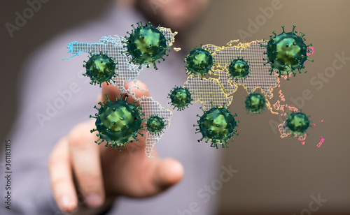 Virus abstract background. ...
