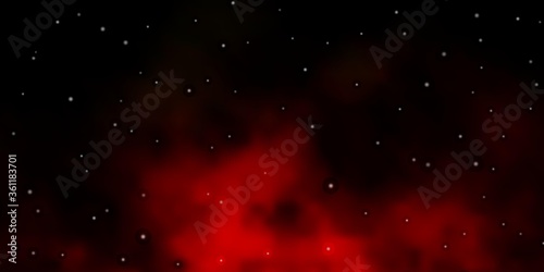 Dark Red vector pattern with abstract stars. Decorative illustration with stars on abstract template. Best design for your ad, poster, banner.
