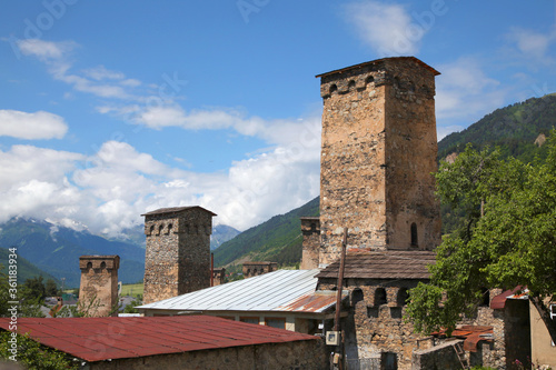 Ancient Svan towers stand as guardians of the mountains