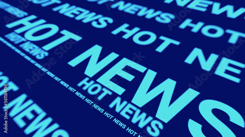 Hot News digital background with depth of field