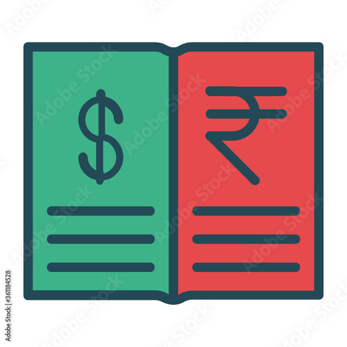 Currency Comparison Concept Vector Color Icon Design, Business and Finance Symbol on white background 