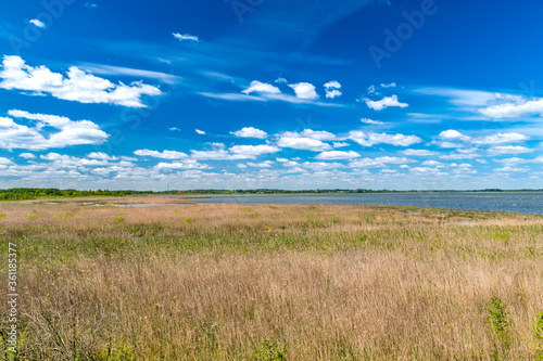 Fototapeta Naklejka Na Ścianę i Meble -  Landscape view of Luknajno lake.