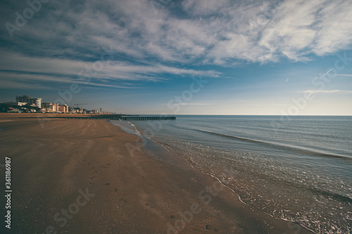 lido di jesolo beach in the morning  Italy 