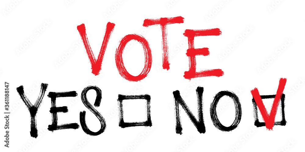 Vote against. Say no. Vector illustration for election. Vote against. Say no. Vector illustration for election.