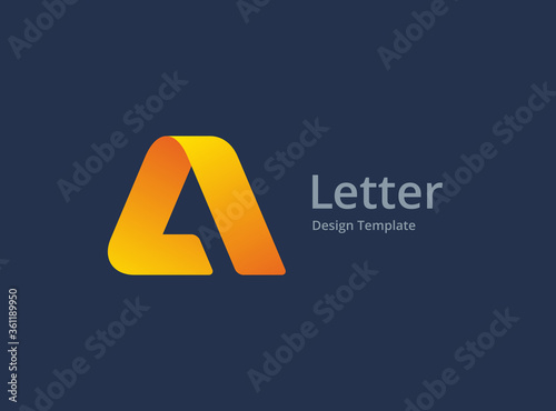 Letter A logo icon design template elements