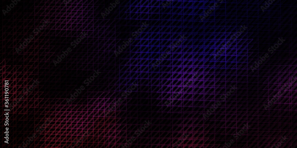 Dark Pink, Blue vector pattern with lines. Geometric abstract illustration with blurred lines. Pattern for booklets, leaflets.