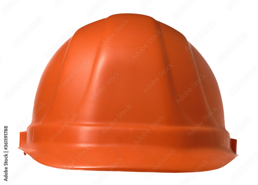 Fototapeta premium orange helmet isolated on white