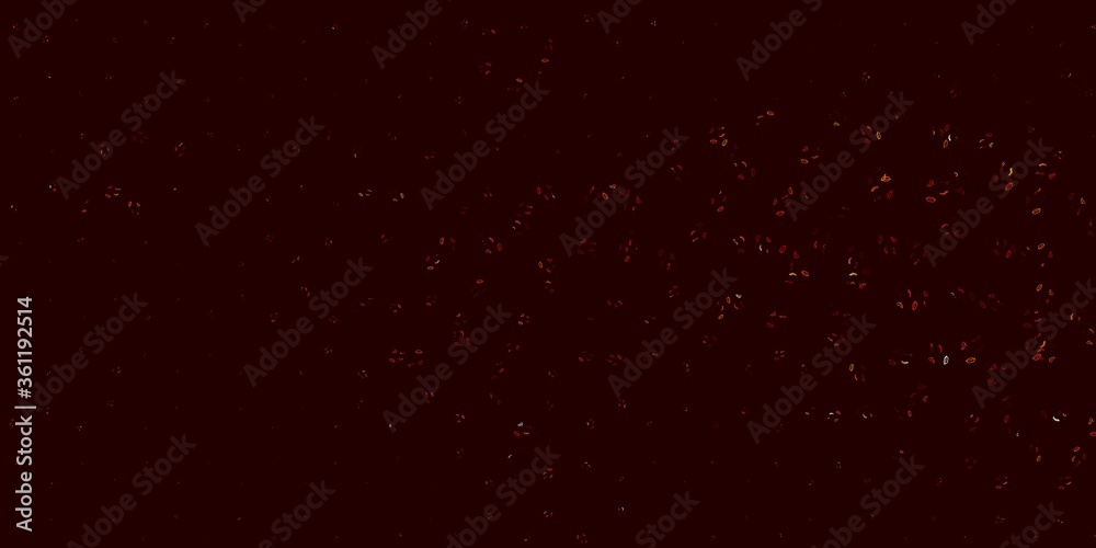 Fototapeta premium Light Red, Yellow vector texture with women's rights symbols.