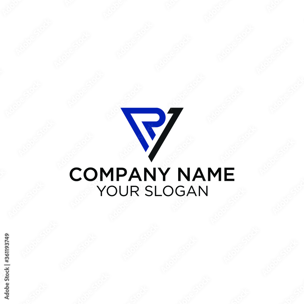 VR Letters Logo Design Slim. Simple and Creative Black Letter Concept Illustration. VR Letters Logo Design Slim. Simple and Creative Black Letter Concept Illustration.