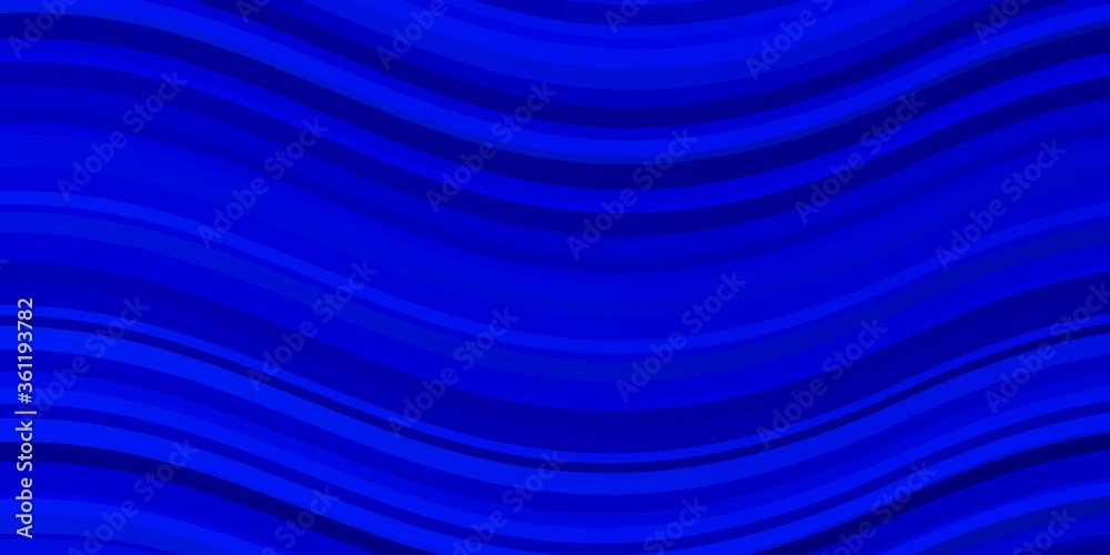 Naklejka premium Light BLUE vector layout with curves. Bright illustration with gradient circular arcs. Pattern for busines booklets, leaflets