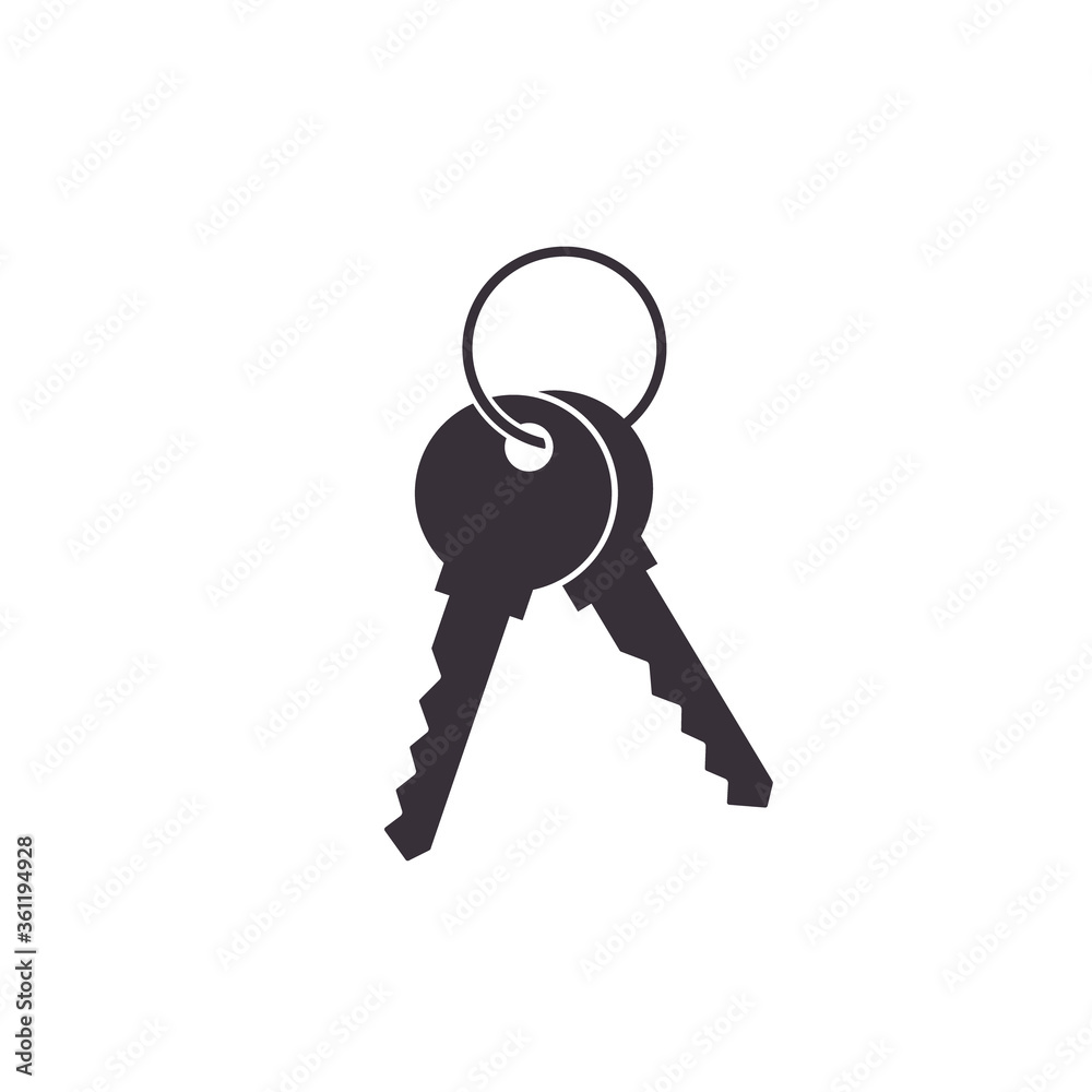 Keys vector icon, Flat design simple illustration Keys vector icon, Flat design simple illustration