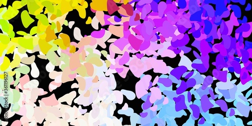 Light multicolor vector background with random forms.