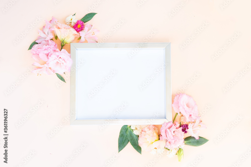 Ranunculus flat lay composition Ranunculus flat lay composition