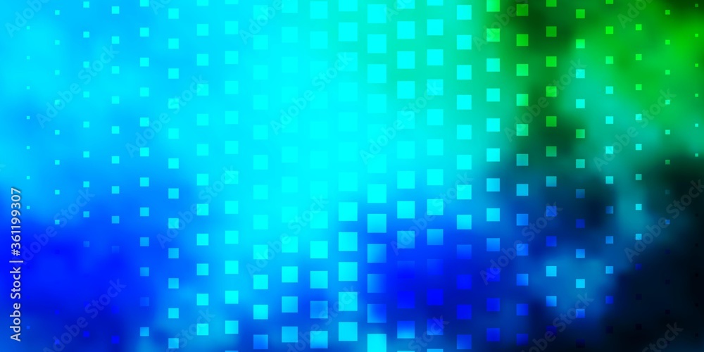 Light Blue, Green vector texture in rectangular style. Modern design with rectangles in abstract style. Pattern for commercials, ads.
