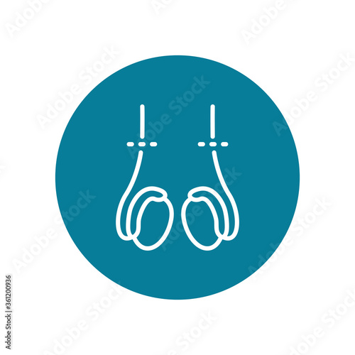 vasectomy flat icon, vector color line illustration