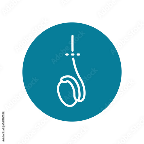 vasectomy flat icon, vector color line illustration