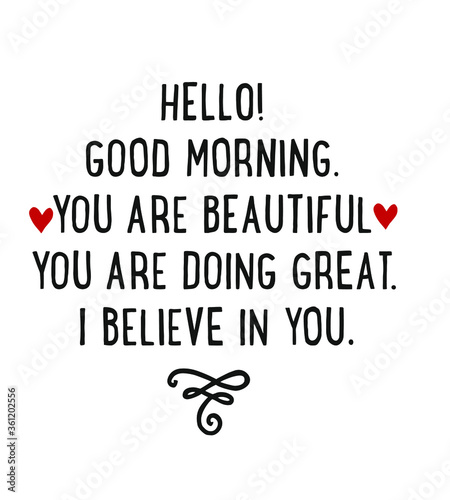 Hello Good Morning Compliments Vector