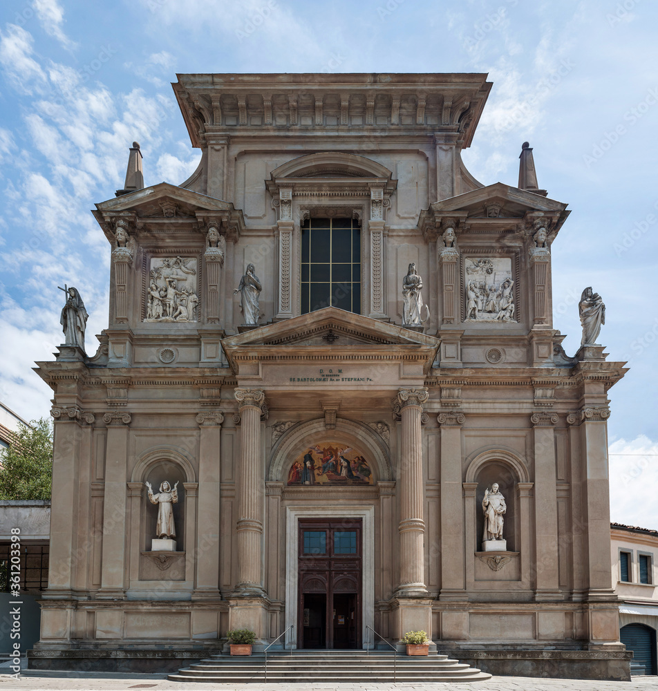 Santi Bartolomeo e Stefano Baroque Style Roman Catholic Church in Bergamo, Lombardy, Italy