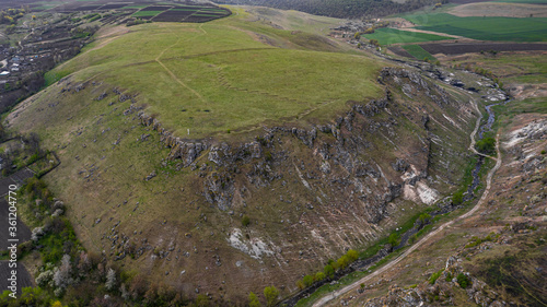 Gorge between two toltres near the Trinca village, Moldova photo