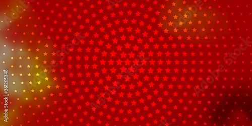 Light Red, Yellow vector pattern with abstract stars. Decorative illustration with stars on abstract template. Pattern for websites, landing pages.