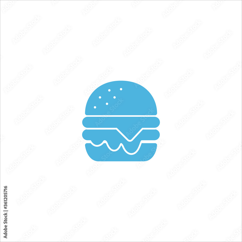 Fototapeta premium burger icon flat vector logo design trendy