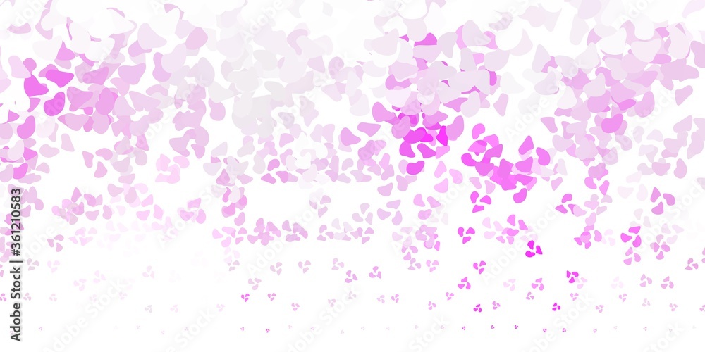 Light pink, yellow vector template with abstract forms.