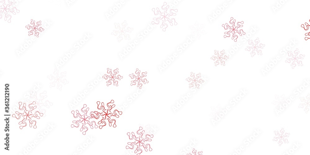 Light red vector natural artwork with flowers. Light red vector natural artwork with flowers.