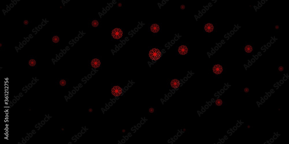 Dark Green, Red vector backdrop with chaotic shapes.