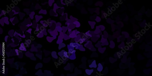 Dark purple vector pattern with abstract shapes.