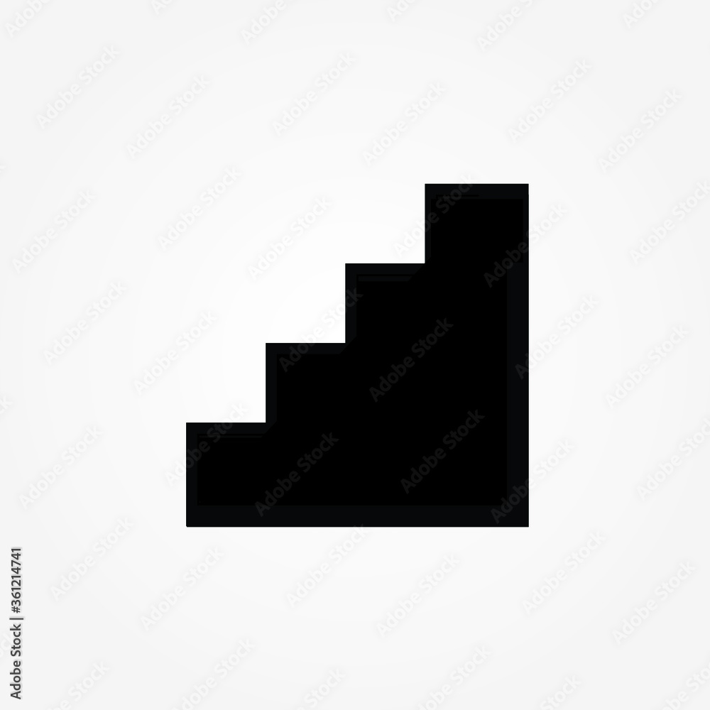Stairs icon. Stairs Symbol Vector Illustration