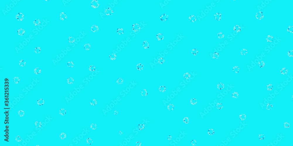 Light blue vector template with circles.