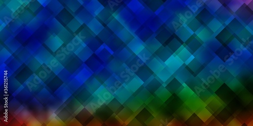 Dark Multicolor vector texture in rectangular style.