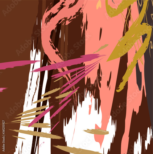 Abstract colourful brown hand drawn and paint brush, flick colour pattern background. create nice brown splash colour and painting for your design