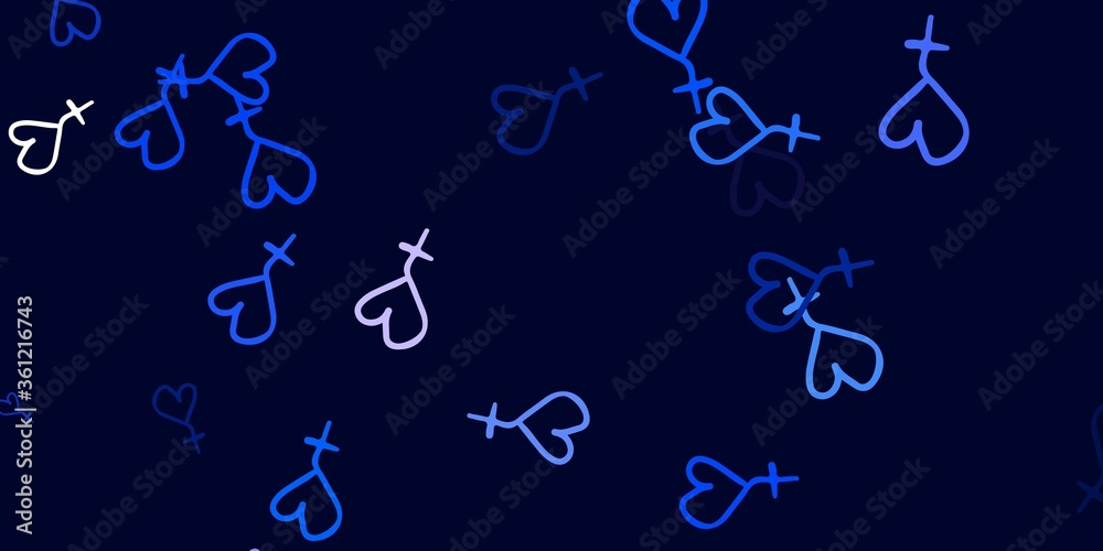 Light BLUE vector background with woman symbols. Light BLUE vector background with woman symbols.