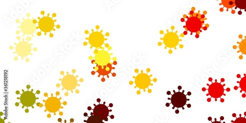 Light green, red vector template with flu signs.