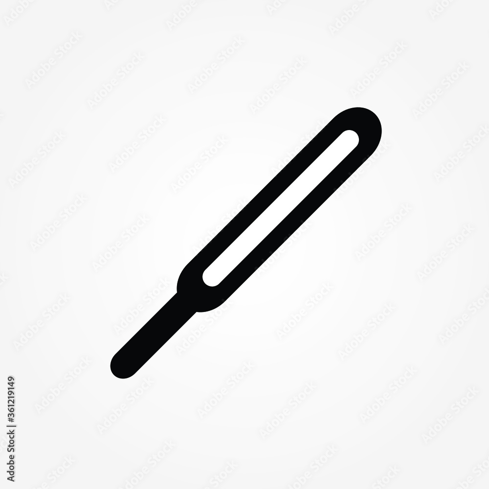 Thermometer vector outline icon. Temperature symbol. Thermometer vector outline icon. Temperature symbol.