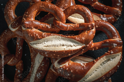 Salty pretzels as a tasty salty snack