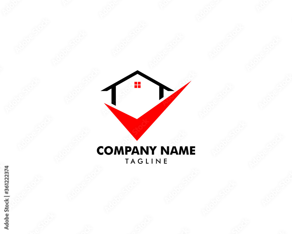 Check Mark Real Estate Logo Template