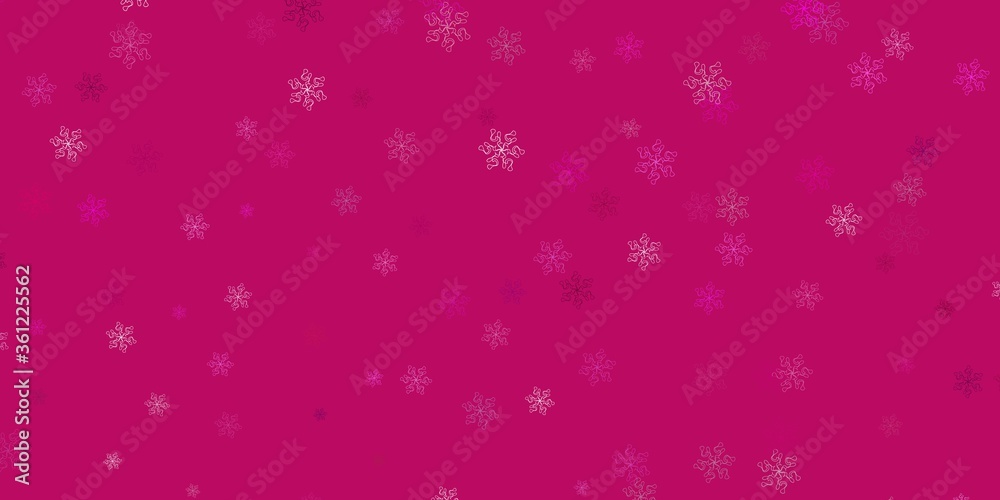 Light pink vector doodle pattern with flowers. Light pink vector doodle pattern with flowers.