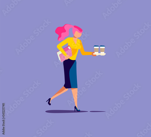 Business woman with coffee mug