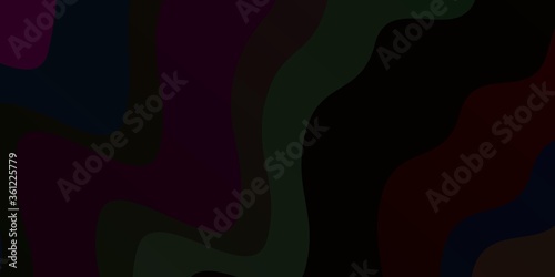 Dark Purple vector pattern with curves. Colorful geometric sample with gradient curves.  Pattern for websites  landing pages.