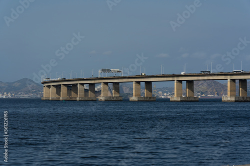 Bridge Across the Sea. Presidente Costa e Silva Bridge, popularly known as Rio-Niteroi Bridge. © Ranimiro