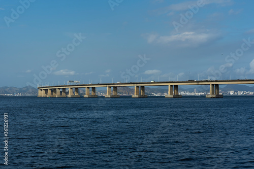 Bridge Across the Sea. Presidente Costa e Silva Bridge, popularly known as Rio-Niteroi Bridge. © Ranimiro