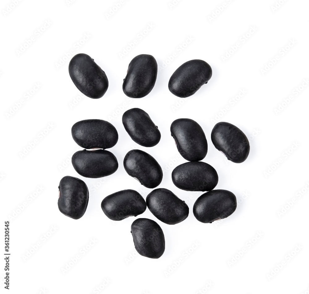 black beans, isolated on white background black beans, isolated on white background