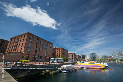 Liverpool, Merseyside, UK, 11th June 2014, daytime view of Albert Dock in the cultural quarter of Liverpool photo