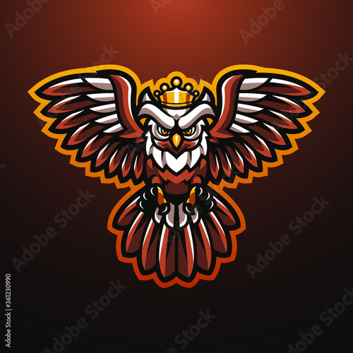 Mystical bird esport mascot logo