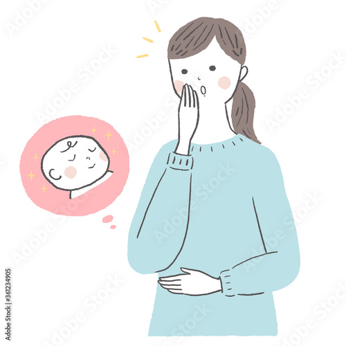 おめでたに気がつく女性